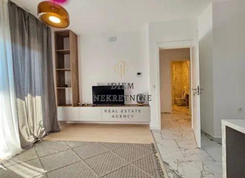 Dnevna soba sa TV komodom i tepihom. - image 4