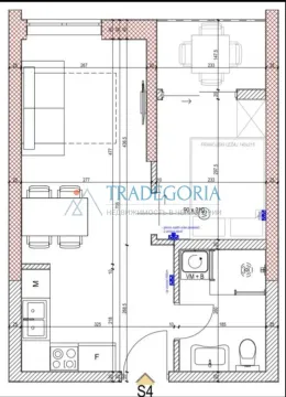 Arhitektonski plan stana sa rasporedom prostorija i dimenzijama. - image 5