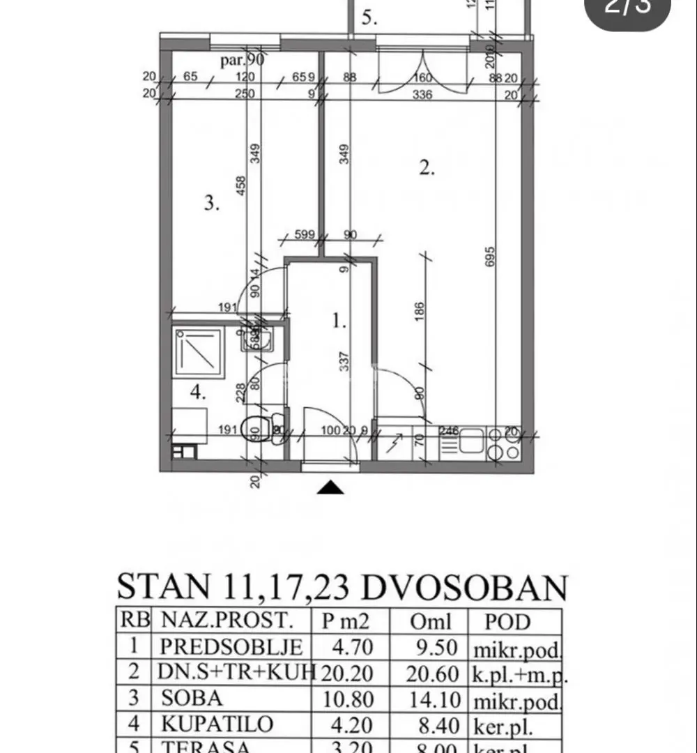Prodaja, dvosoban stan, 42m², Pančevo, Srbija