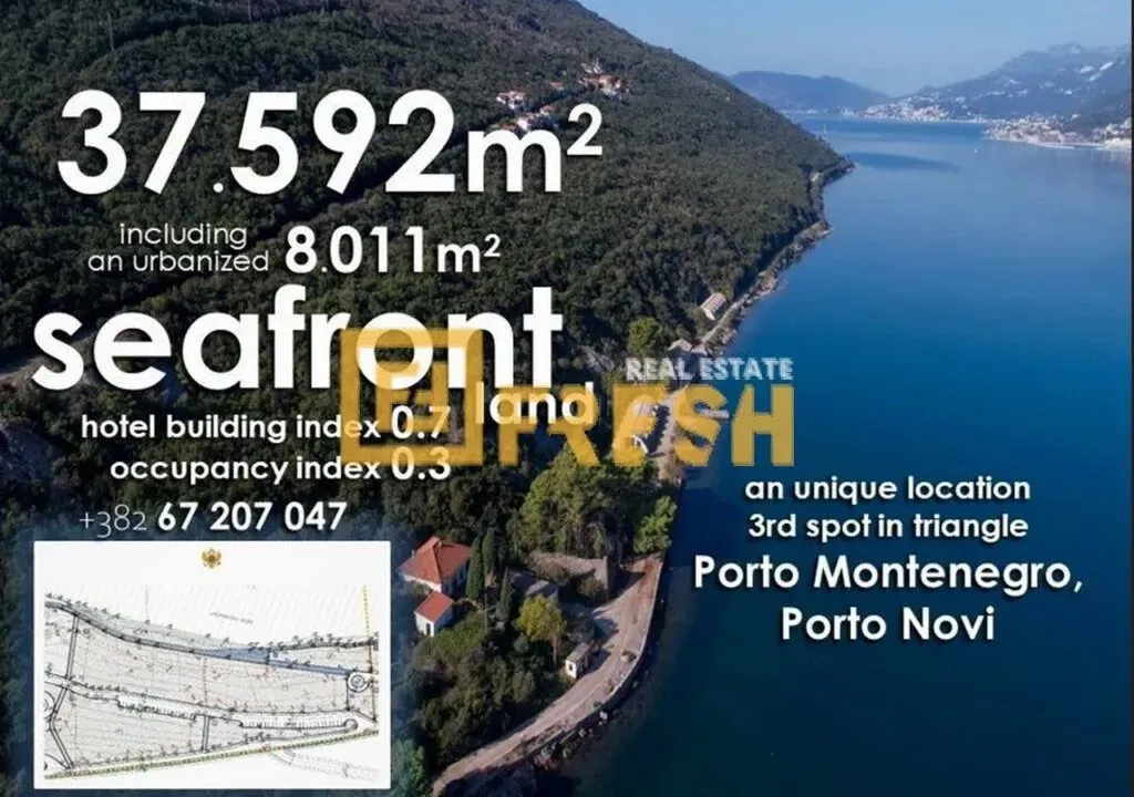 Sale, land lot, 37592m², Tivat, Crna Gora
