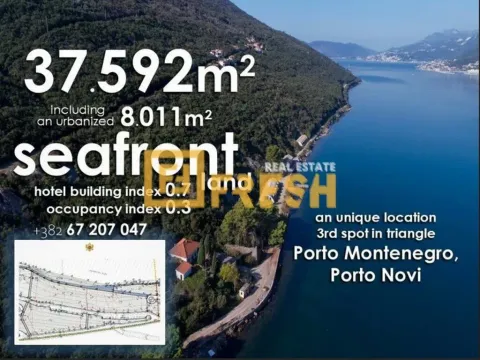 Prodaja, plac, 37592m², Tivat, Crna Gora