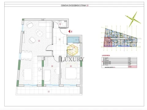 Sale, one bedroom apartment, 73m², Podgorica, Crna Gora - image 2