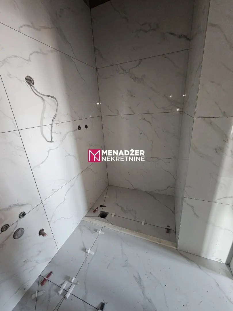 New ceramic tiles in the bathroom.