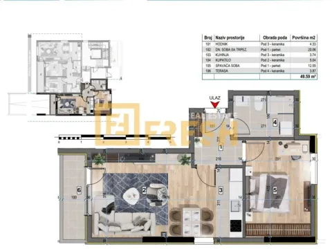 Prodaja, jednosoban stan, 49m², Zabjelo, Podgorica - image 6