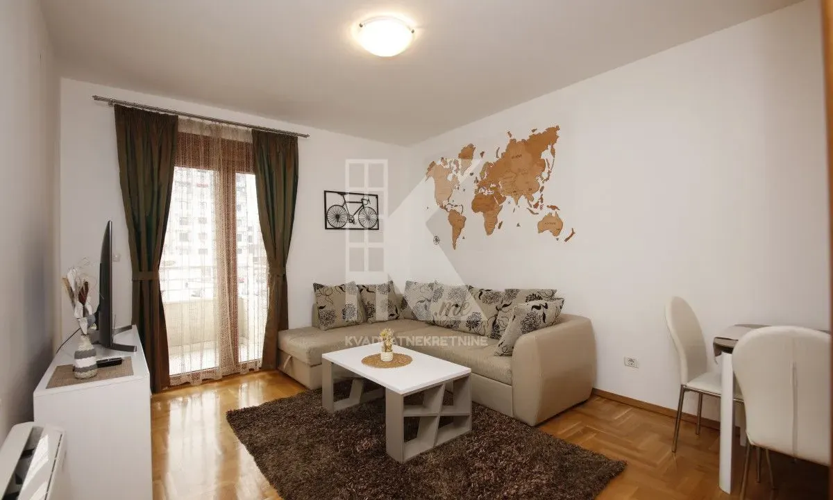 Rent, one bedroom apartment, 48m², Pobrežje, Podgorica