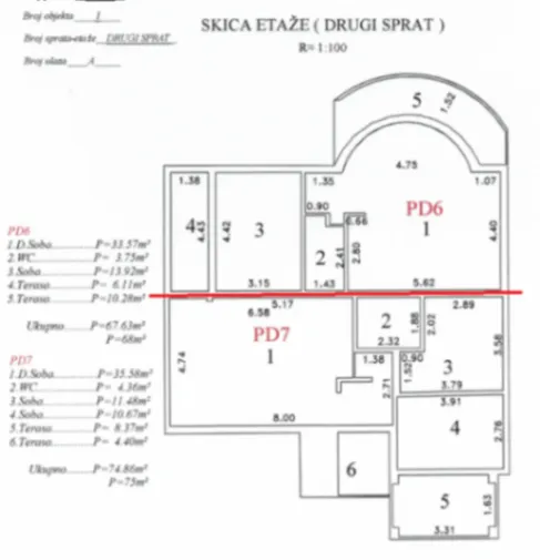 Prodaja, dvosoban stan, 75m², Sutomore, Bar