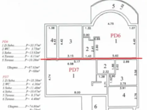 Prodaja, dvosoban stan, 75m², Sutomore, Bar