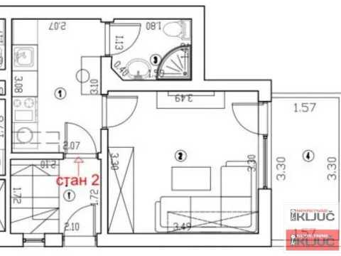 Prodaja, jednosoban stan, 26m², Sremska Kamenica, Petrovaradin