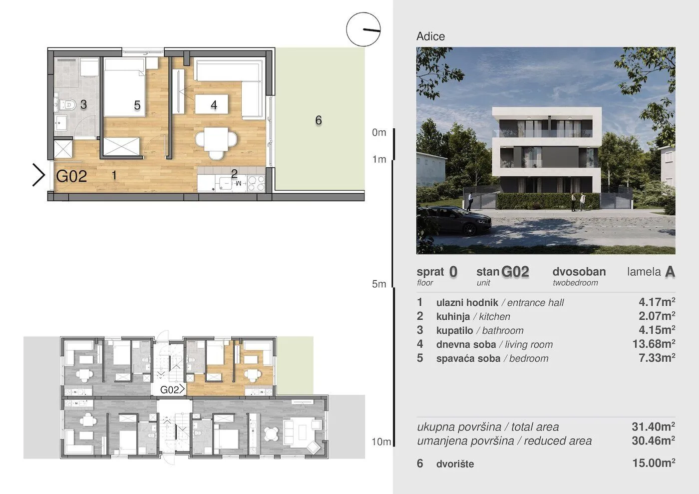 Prodaja, jednosoban stan, 30m², Adice, Novi Sad Sve Podlokacije