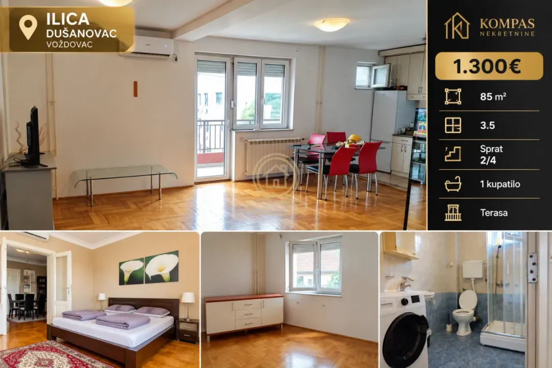 Izdavanje, trosoban stan, 85m², Voždovac Sve Podlokacije, Beograd