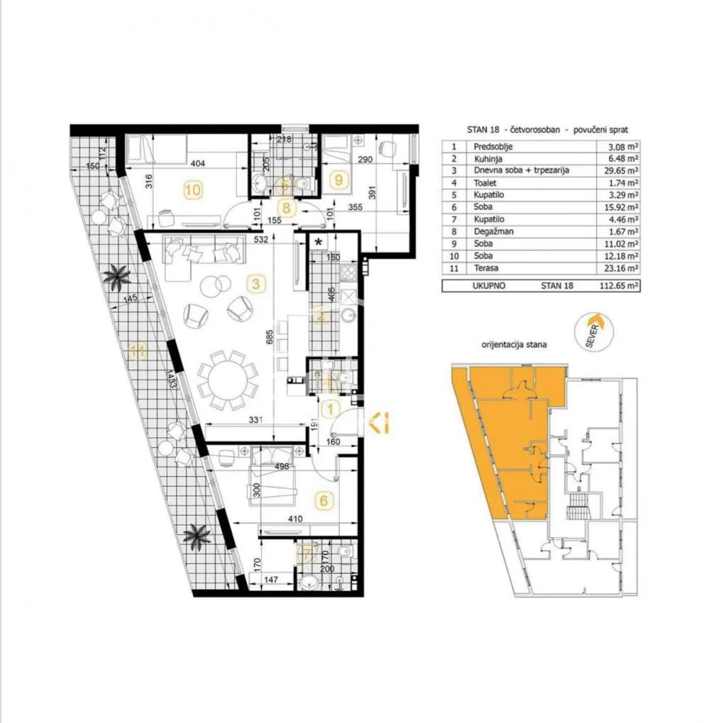 Sale, four bedroom apartment, 113m², Čukarica, Beograd