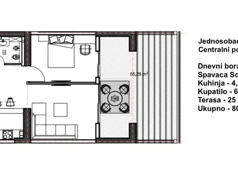 Sale, one bedroom apartment, 80m², Budva, Crna Gora - image 10