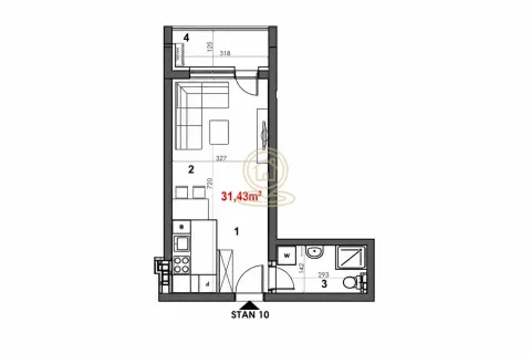 Osnova stana sa rasporedom prostorija i dimenzijama. - image 3