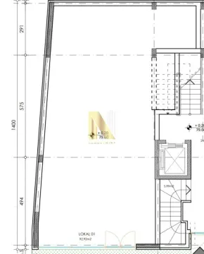 Architectural floor plan with dimensions and room labels. - image 3
