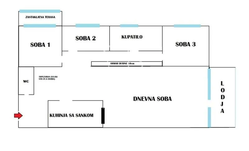 Sale, four bedroom apartment, 117m², Dedinje Sve Podlokacije, Beograd