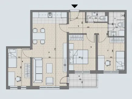 Sale, three bedroom apartment, 76m², Pantelej, Niš - image 5