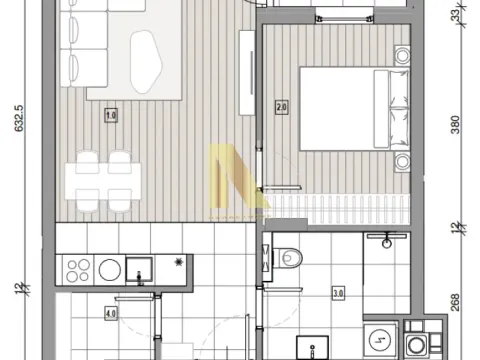 Prodaja, dvosoban stan, 50m², Nova Pazova, Stara Pazova - image 2