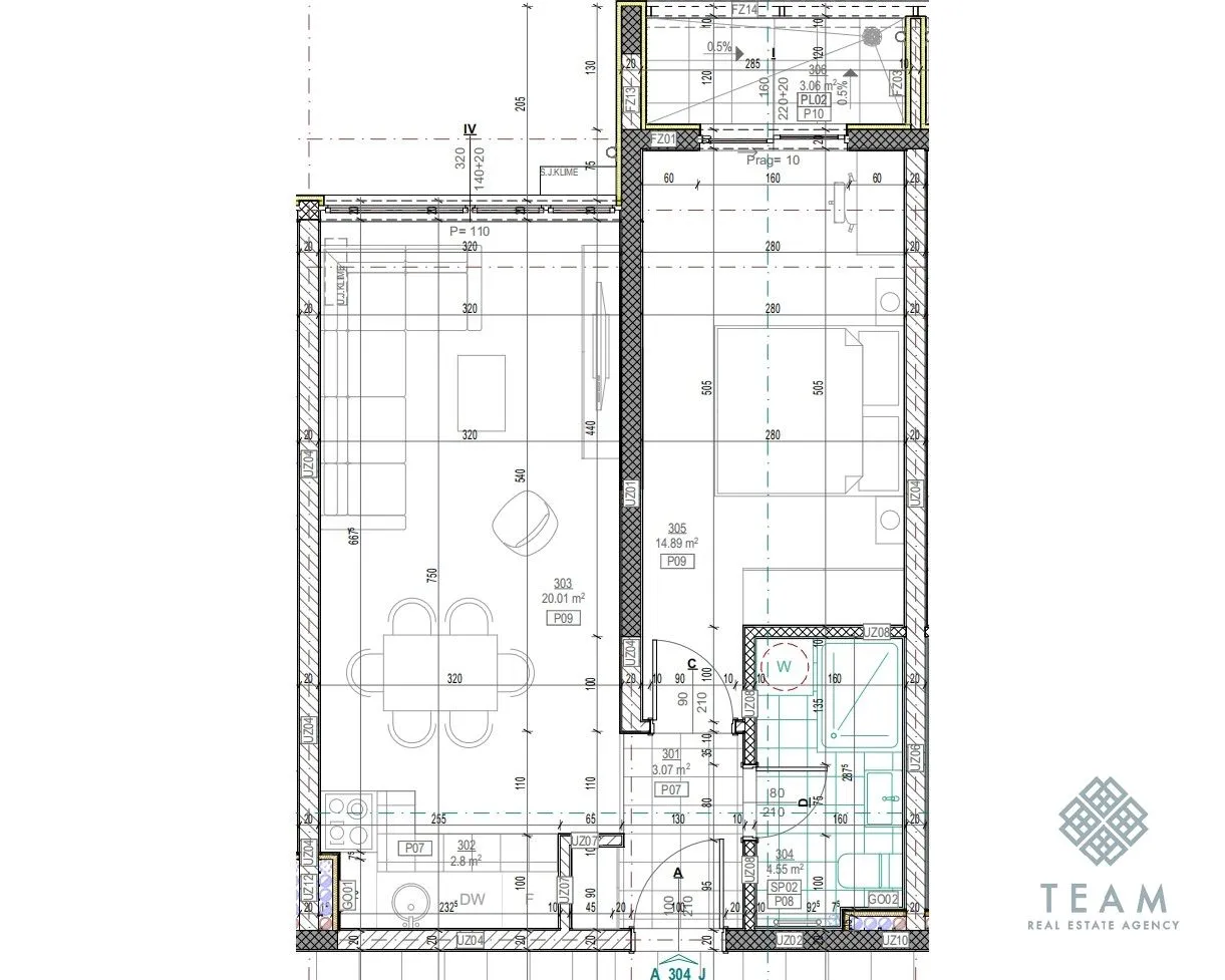 Prodaja, jednosoban stan, 48m², Zabjelo, Podgorica