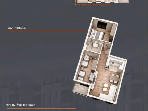 Prodaja, jednosoban stan, 45m², Zabjelo, Podgorica - image 5