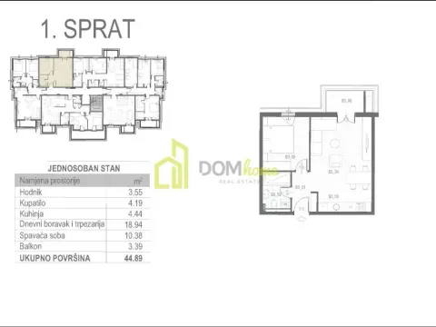 Prodaja, jednosoban stan, 45m², Tološi, Podgorica - image 4