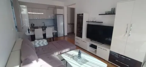Svijetao dnevni boravak sa ugaonom garniturom i kuhinjom u pozadini. - image 14