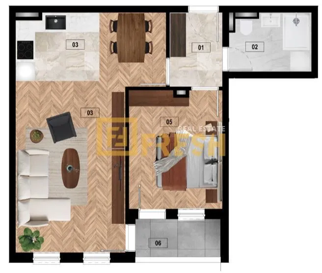 Prodaja, jednosoban stan, 53m², Zabjelo, Podgorica