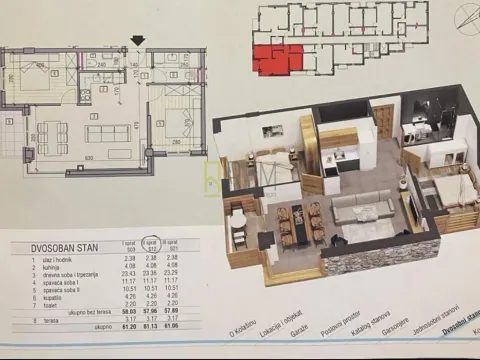 Sale, one bedroom apartment, 40m², Kolašin, Crna Gora - image 8