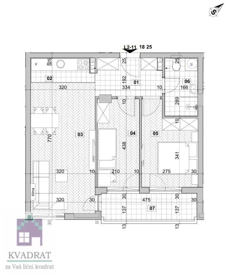 Prodaja, dvosoban stan, 59m², Veternik, Novi Sad Sve Podlokacije