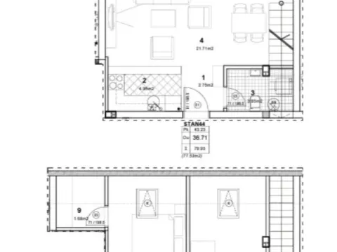 Sale, three bedroom apartment, 81m², Novo naselje, Novi Sad