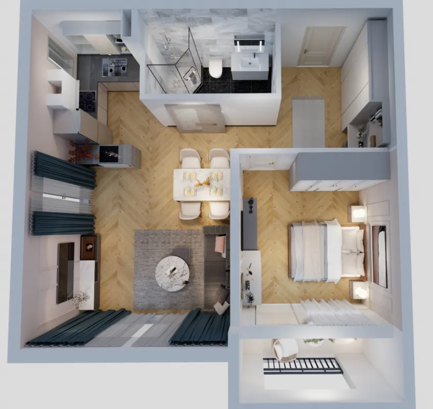 Sale, one bedroom apartment, 56m², Sutomore, Bar