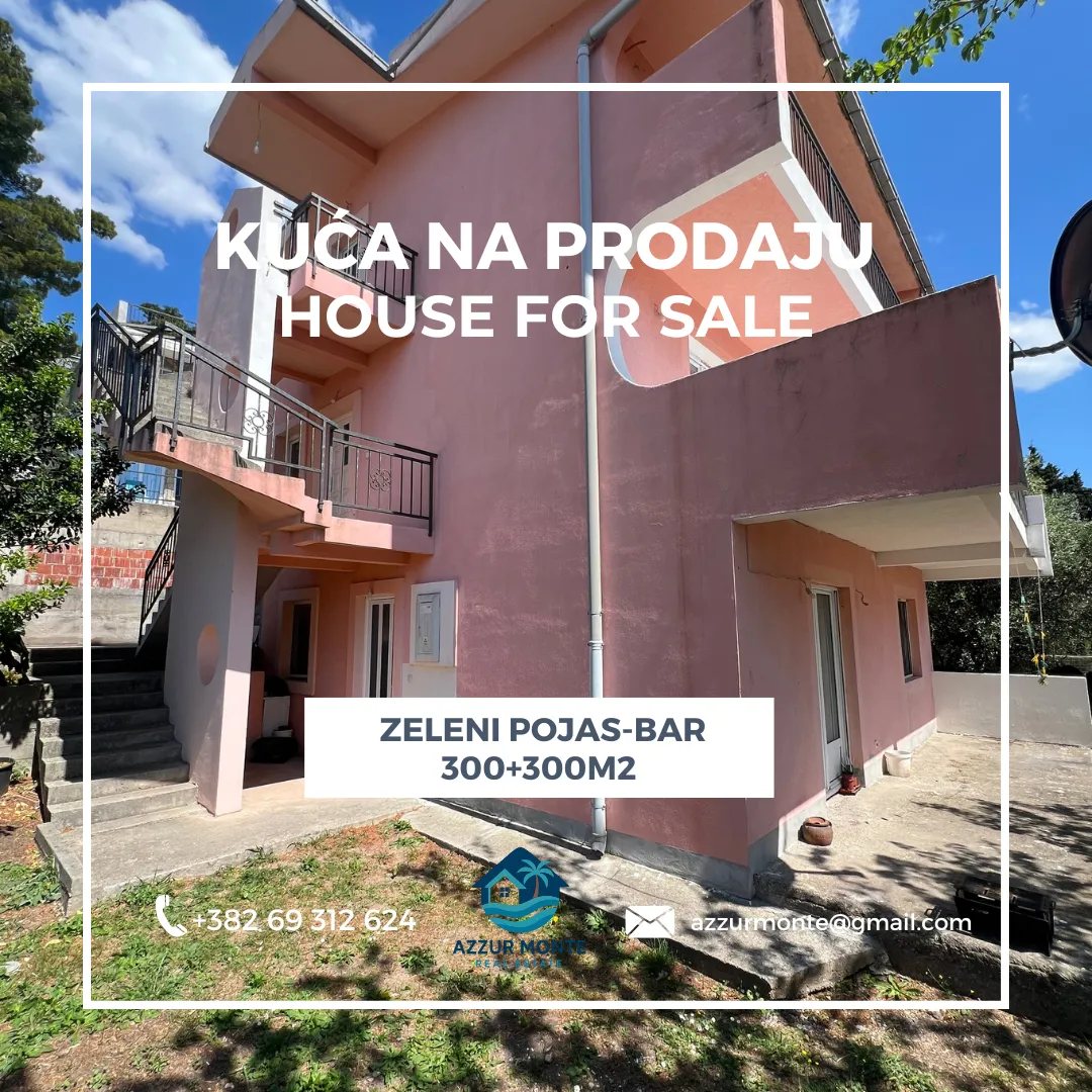 Sale, house, 300m², Zeleni Pojas, Bar