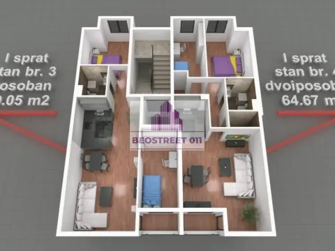 Prodaja, trosoban stan, 60m², Banovo Brdo, Beograd - image 4