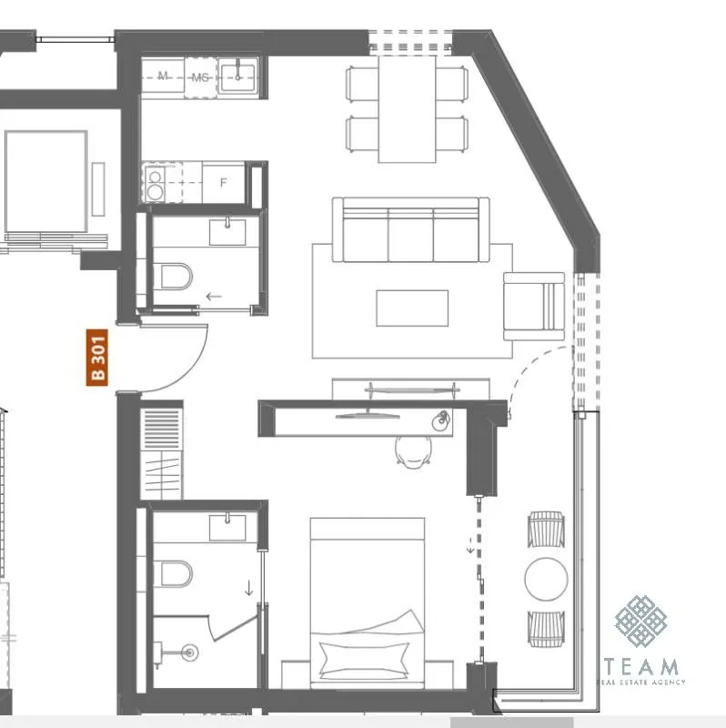 Prodaja, garsonjera, 47m², Seljanovo, Tivat