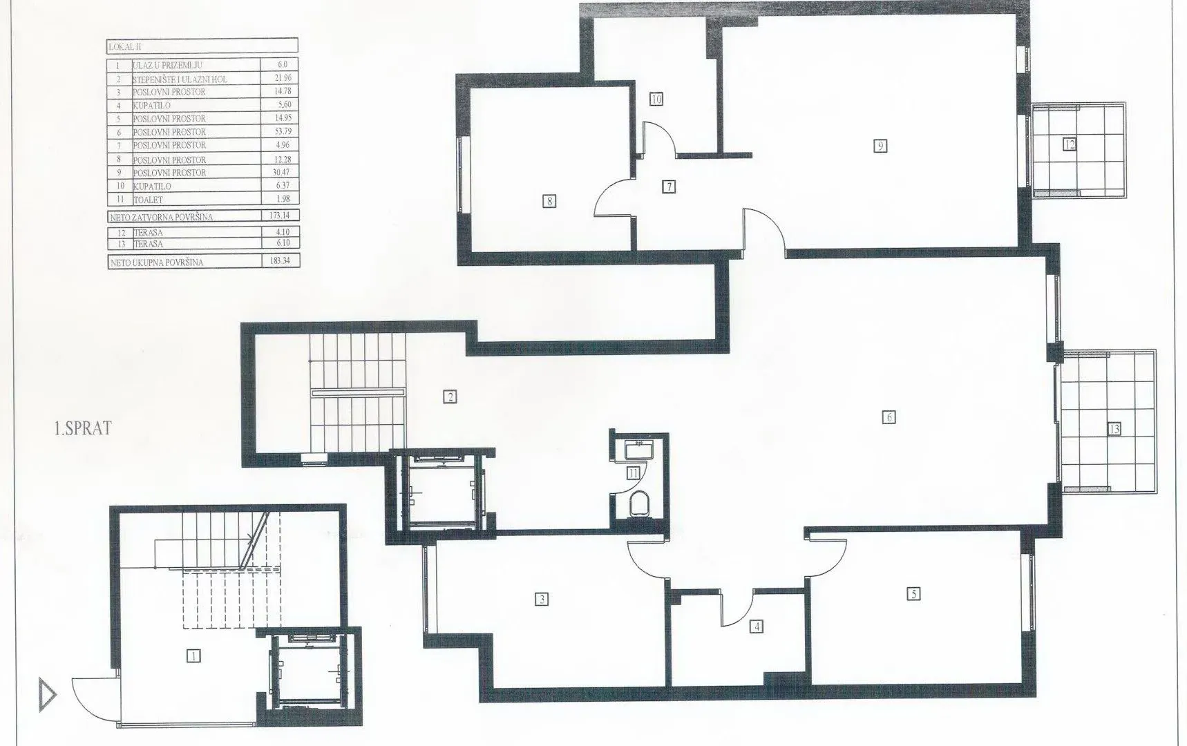 Sale, office space, 183m², Vračar Hram, Vračar Sve Podlokacije