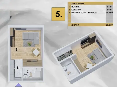 Prodaja, garsonjera, 26m², Ilino, Bar - image 2