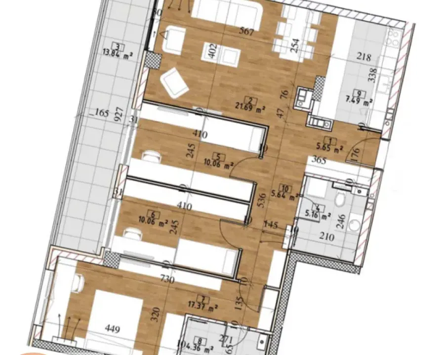 Sale, four bedroom apartment, 98m², Tošin bunar, Novi Beograd Sve Podlokacije