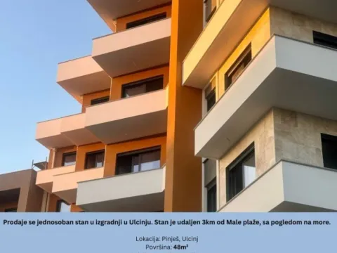 Prodaja, jednosoban stan, 48m2, Pinješ, Ulcinj Prodaja, jednosoban stan, 48m2, Pinješ, Ulcinj