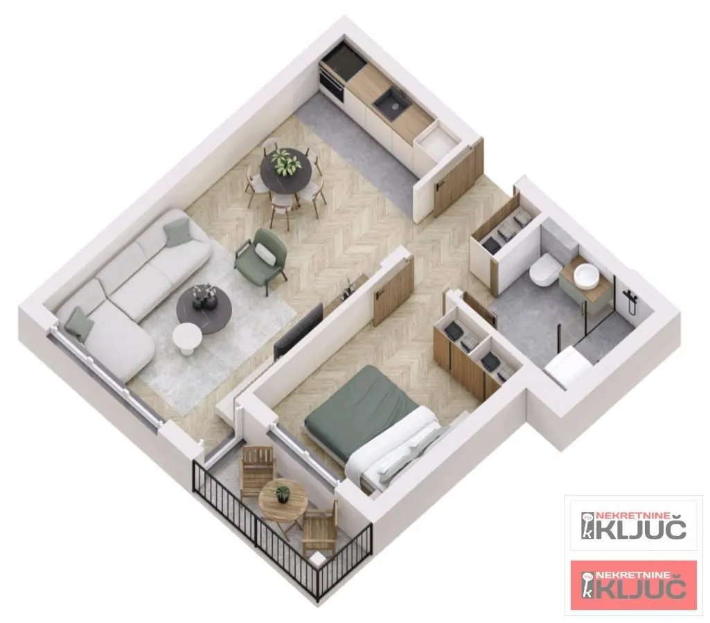 Prodaja, dvosoban stan, 45m², Adice, Novi Sad Sve Podlokacije