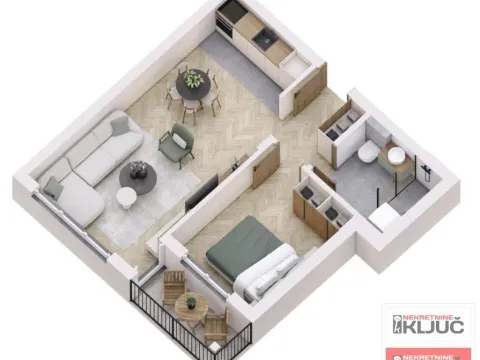 Sale, two bedroom apartment, 45m², Adice, Novi Sad Sve Podlokacije - image 2