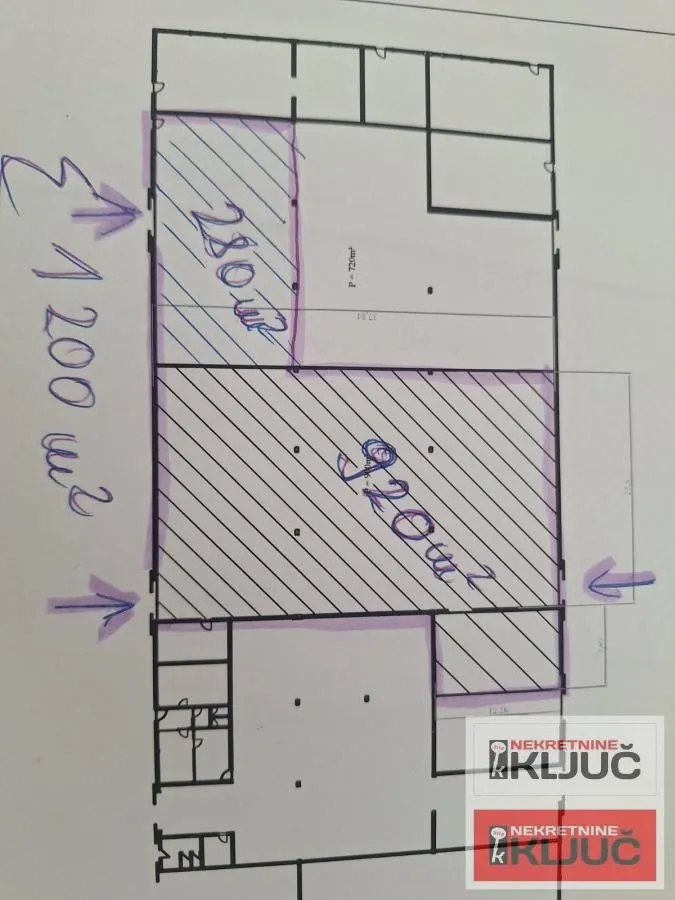 Rent, office space, 1200m², Salajka, Novi Sad Sve Podlokacije