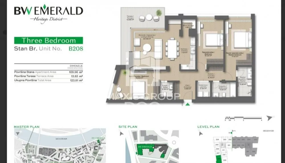 Prodaja, dvosoban stan, 124m², Savski Venac, Beograd