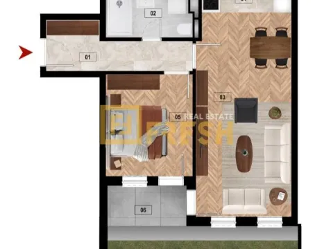 Prodaja, jednosoban stan, 52m², Zabjelo, Podgorica - image 7