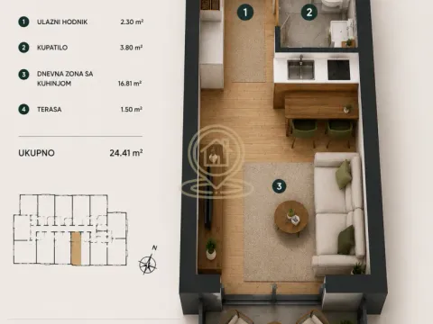 Prodaja, jednosoban stan, 25m², Vrnjačka Banja, Srbija - image 3