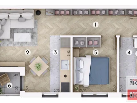 Sale, two bedroom apartment, 45m², Veternička rampa, Novi Sad Sve Podlokacije - image 2