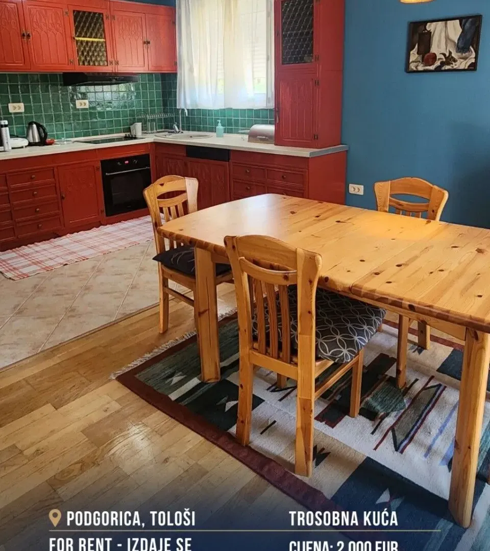 Izdavanje, kuća, 200m², Tološi, Podgorica