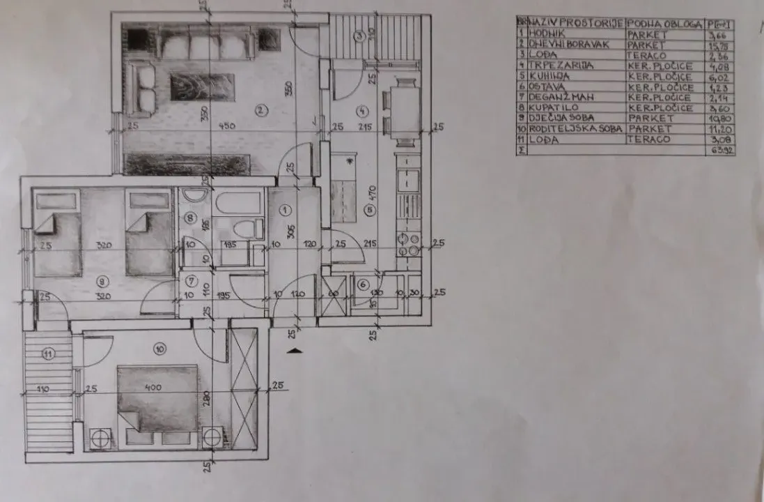 Prodaja, dvosoban stan, 64m², Preko Morače, Podgorica