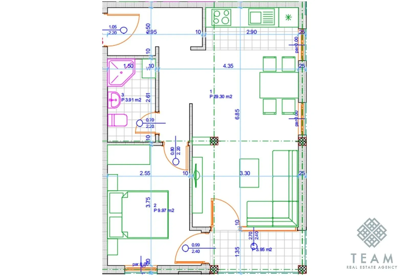 Prodaja, jednosoban stan, 47m², Central Point, Podgorica