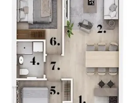 Prodaja, trosoban stan, 58m², Adice, Novi Sad Sve Podlokacije - image 2