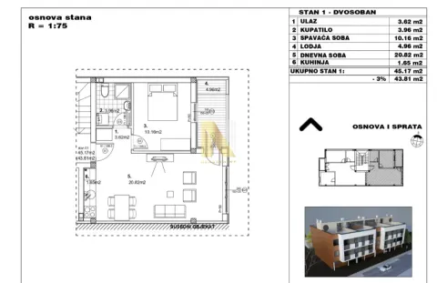 Prodaja, jednosoban stan, 44m², Adice, Novi Sad Sve Podlokacije - image 10