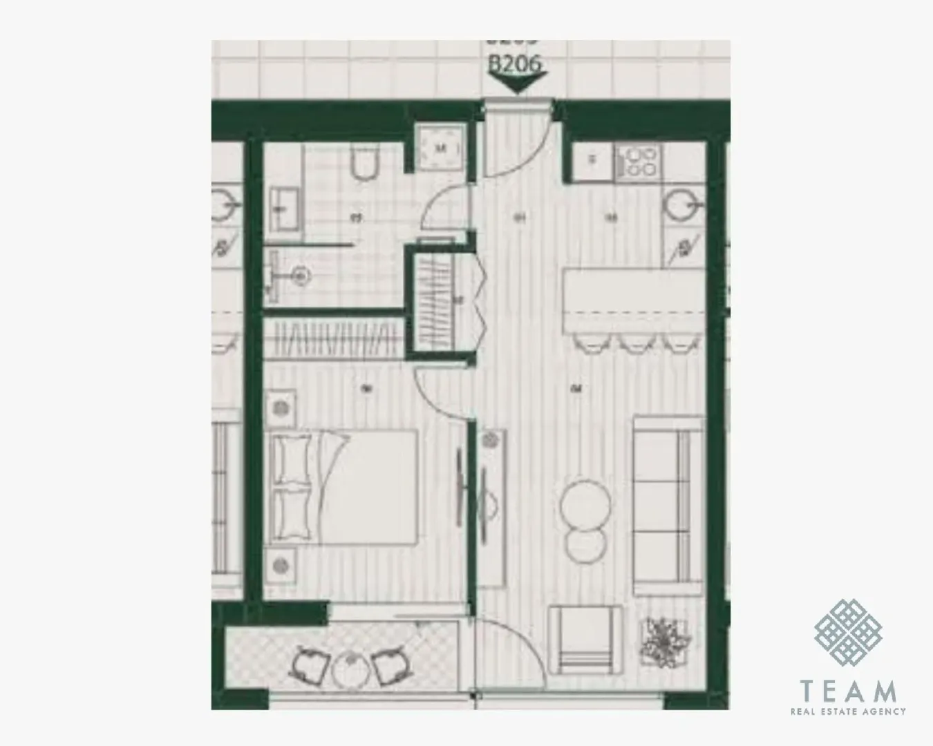 Prodaja, jednosoban stan, 45m², Mrčevac, Tivat